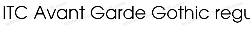 ITC Avant Garde Gothic regula字体转换